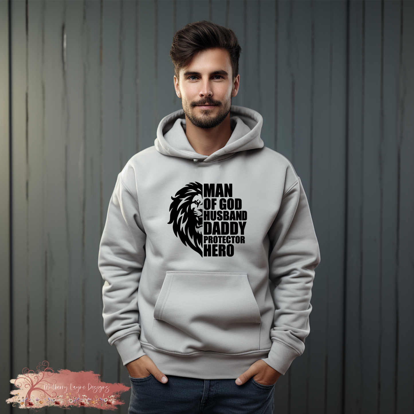 Man Of God Husband Daddy Protector Hero Hoodie | Christian Hoodie