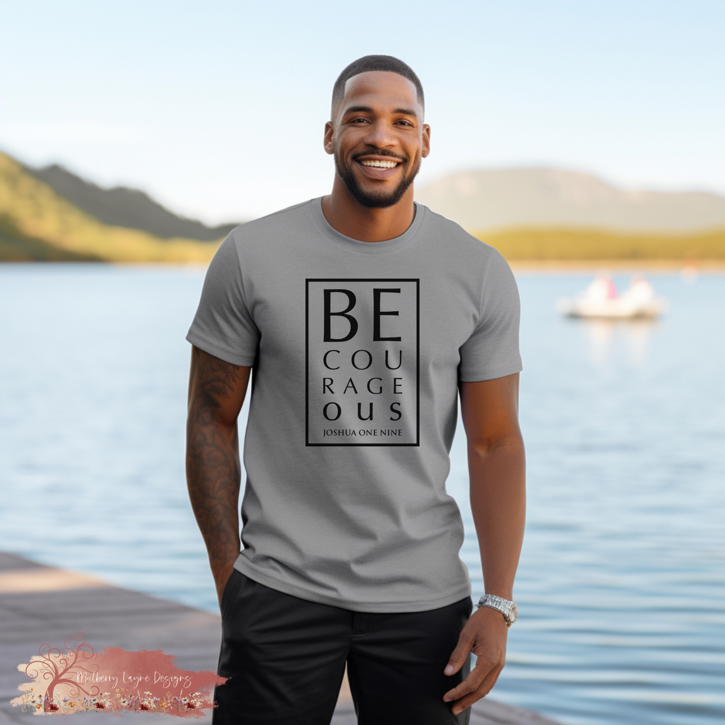 Be Courageous Men’s Christian T-Shirt | Joshua 1:9 T-Shirt