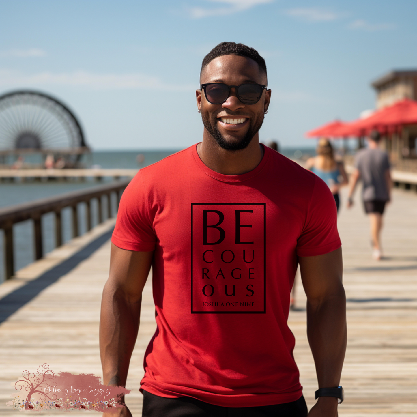 Be Courageous Men’s Christian T-Shirt | Joshua 1:9 T-Shirt