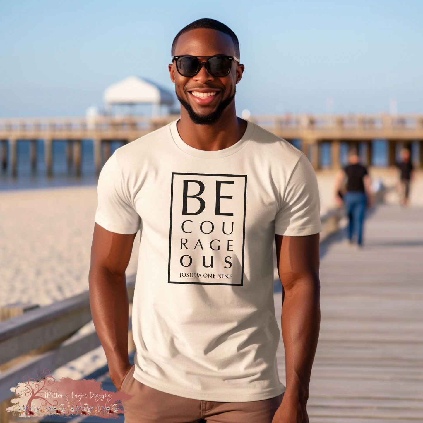 Be Courageous Men’s Christian T-Shirt | Joshua 1:9 T-Shirt
