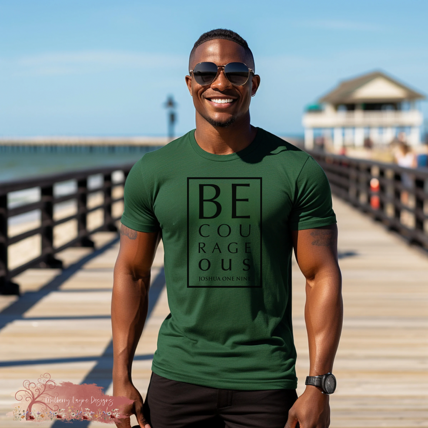 Be Courageous Men’s Christian T-Shirt | Joshua 1:9 T-Shirt