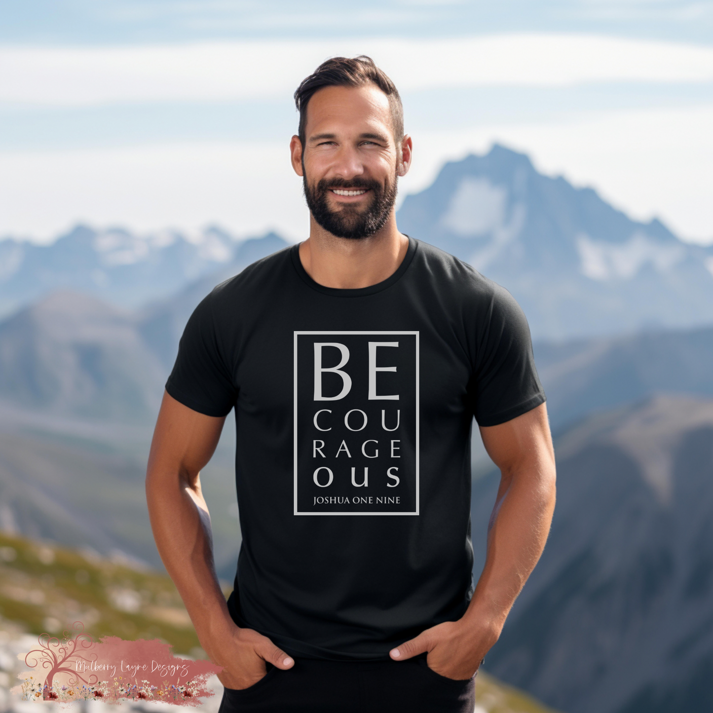 Be Courageous Men’s Christian T-Shirt | Joshua 1:9 T-Shirt