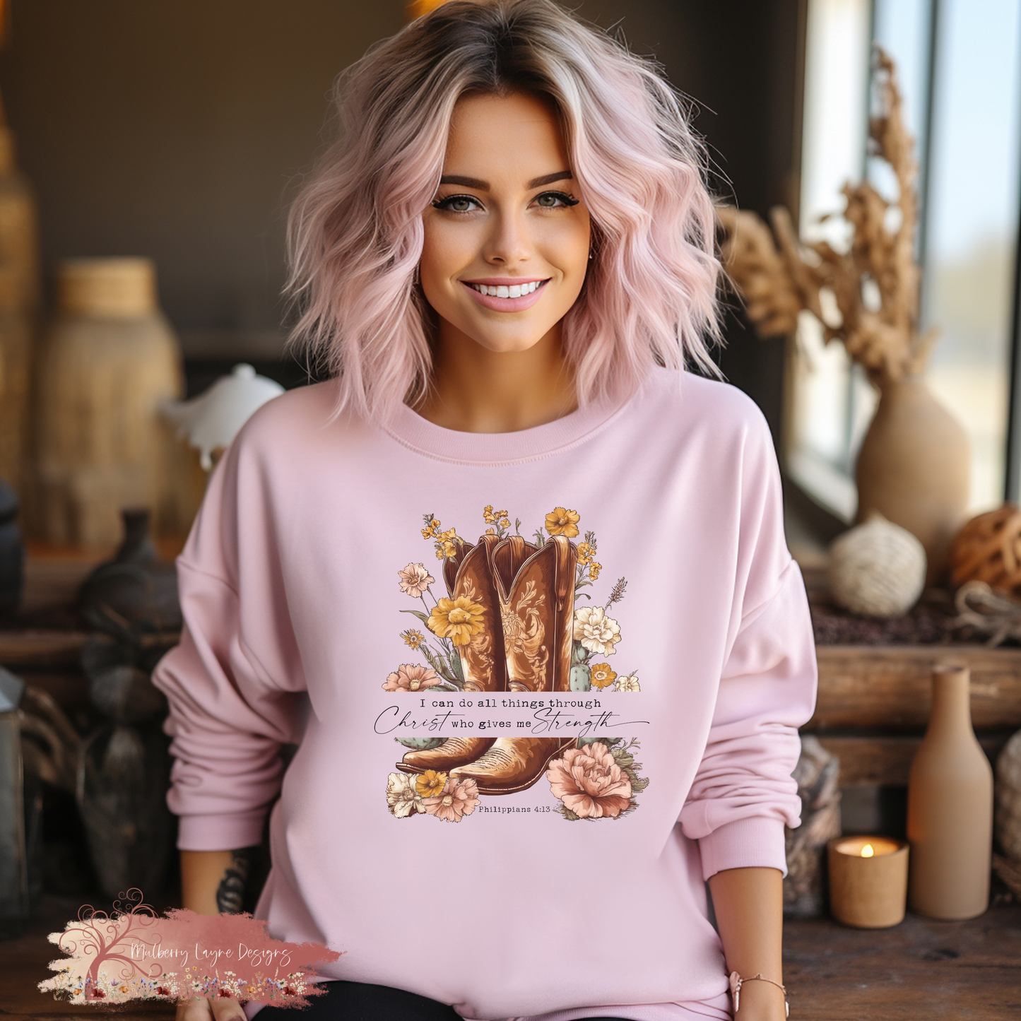 I Can Do All Things Through Christ Who Strengthens Me Crewneck