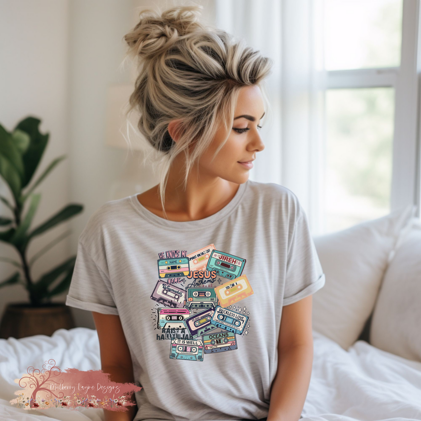 Jesus Anthems Cassette Tapes Retro Tee