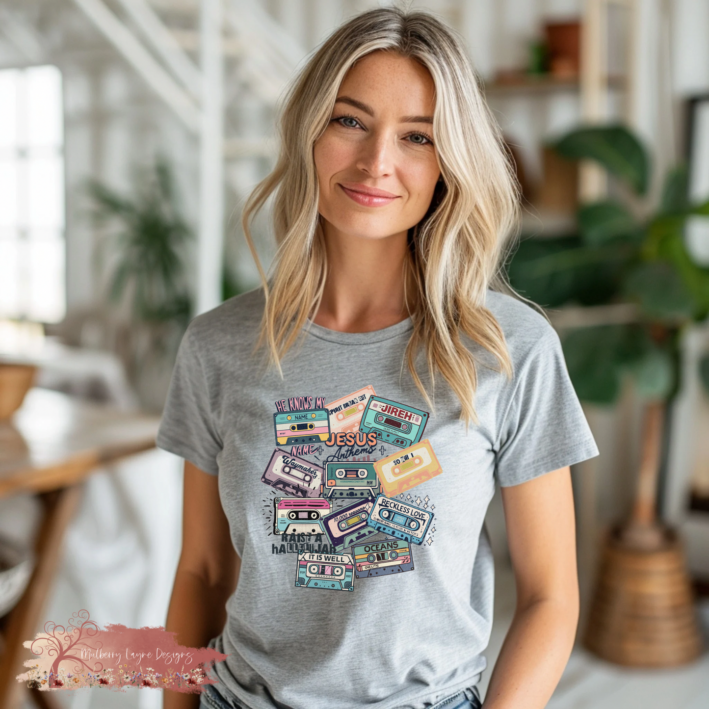 Jesus Anthems Cassette Tapes Retro Tee