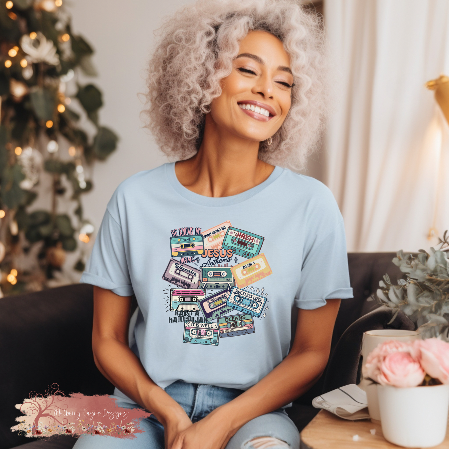 Jesus Anthems Cassette Tapes Retro Tee