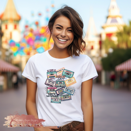 Jesus Anthems Cassette Tapes Retro Tee