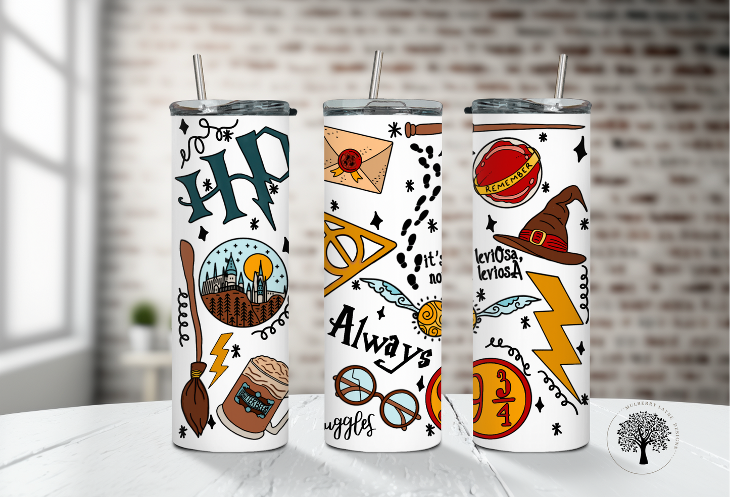 Potterhead Collage  Skinny Tumbler