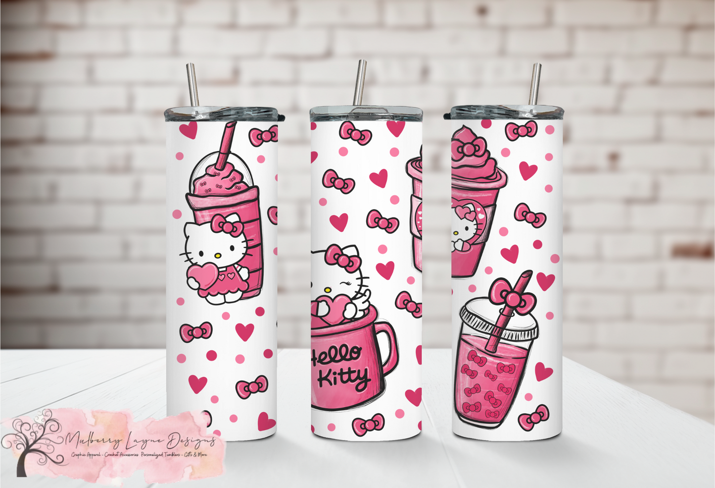 Kawaii Kitty Skinny Tumbler