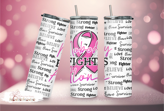 Breast Cancer Awareness Skinny Tumbler