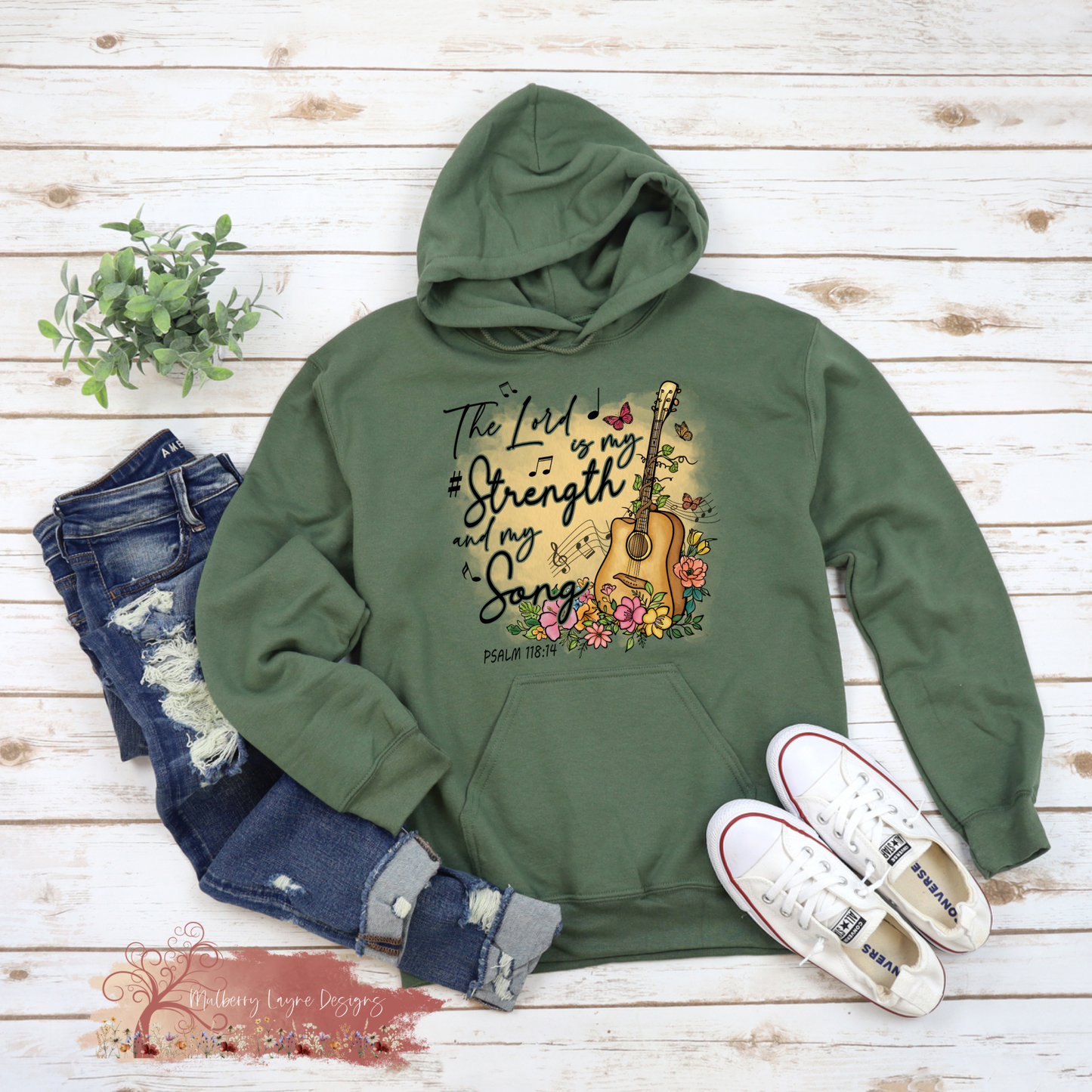 The Lord Is My Strength And My Song | Christian Hoodie