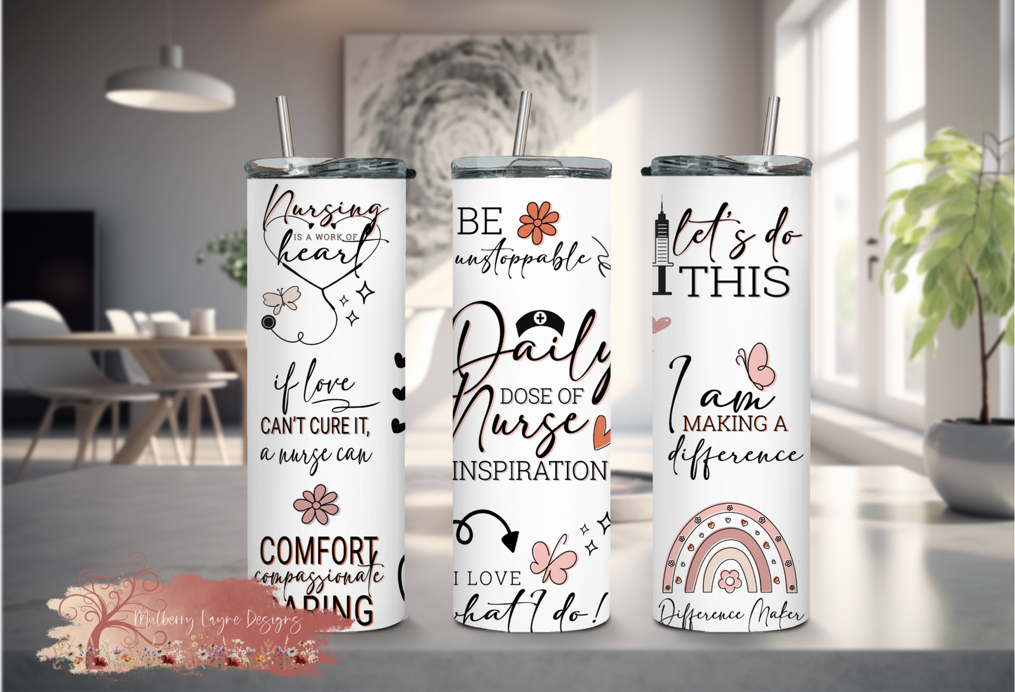 Nurse Daily Affirmations Skinny Tumbler