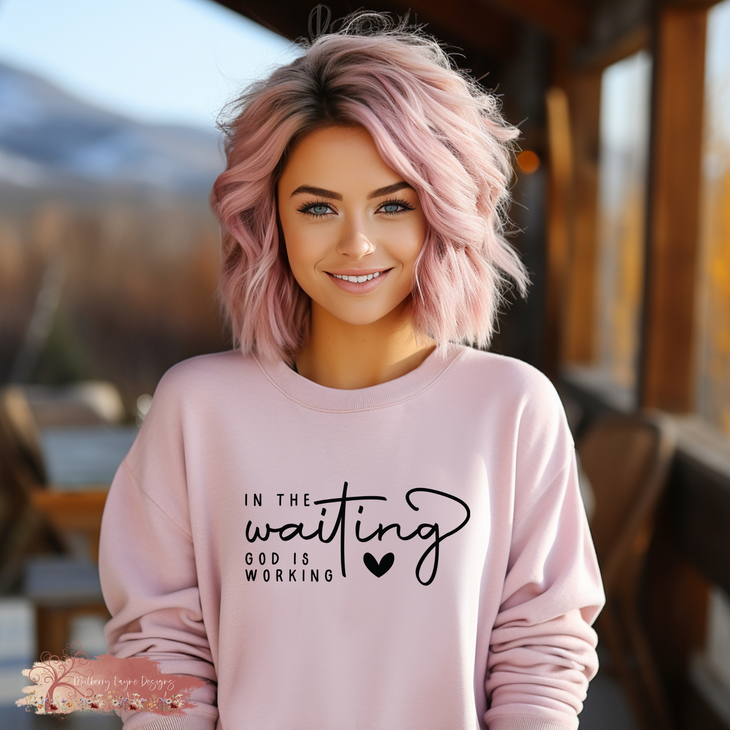 In The Waiting God Is Working |  Christian Sweatshirt