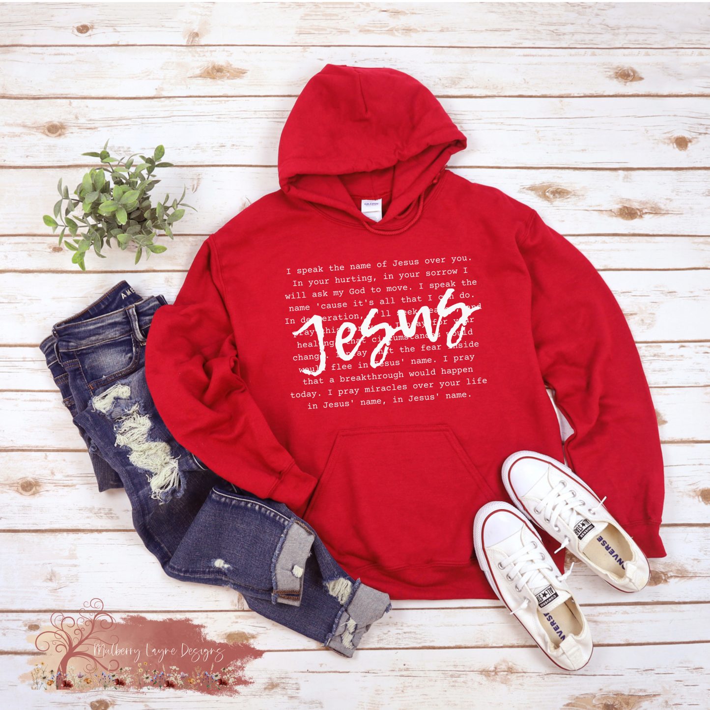 I Speak The Name Of Jesus Over You | Christian Hoodie