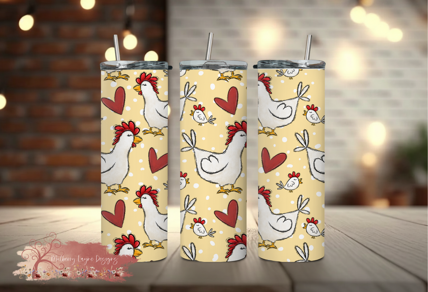 Chickens Skinny Tumbler