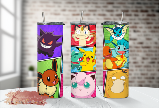 Anime Video Game Skinny Tumbler