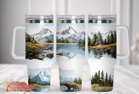 Snowy Mountains 40oz Tumbler