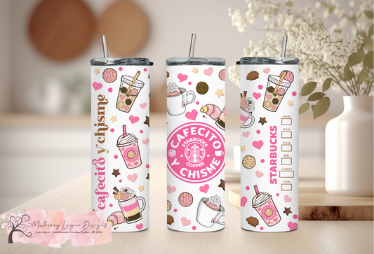 Cafecito Y Chisme Skinny Tumbler