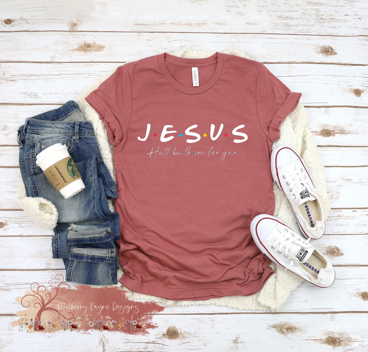 Jesus He’ll Be There For You T-Shirt  | Christian T-Shirt