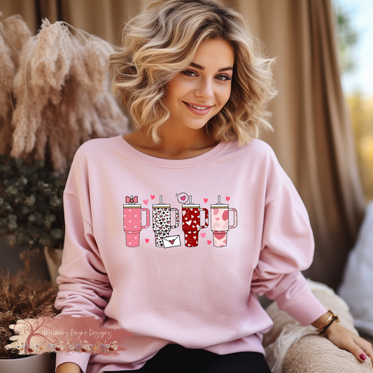 Valentine Tumbler Love Sweatshirt