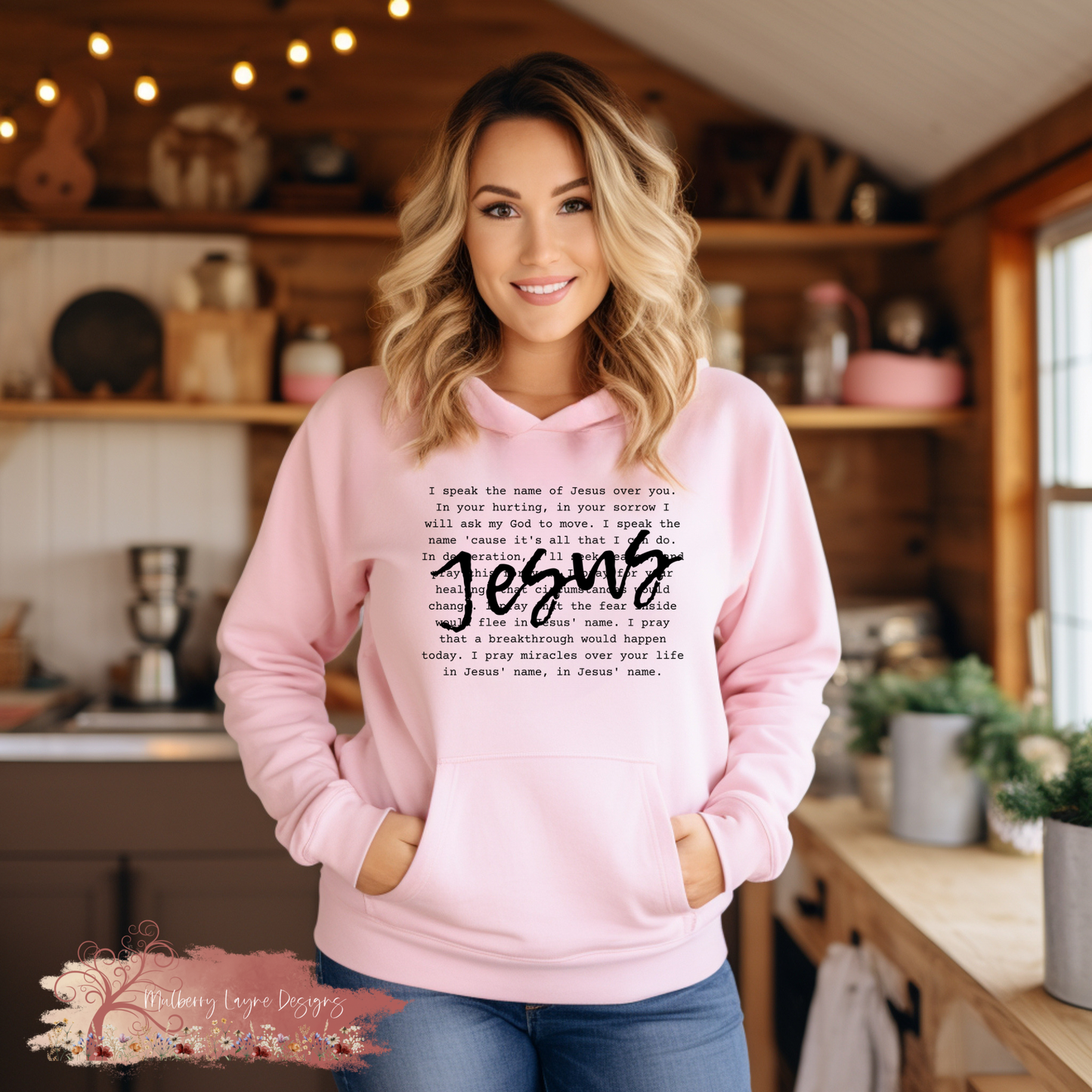 I Speak The Name Of Jesus Over You | Christian Hoodie