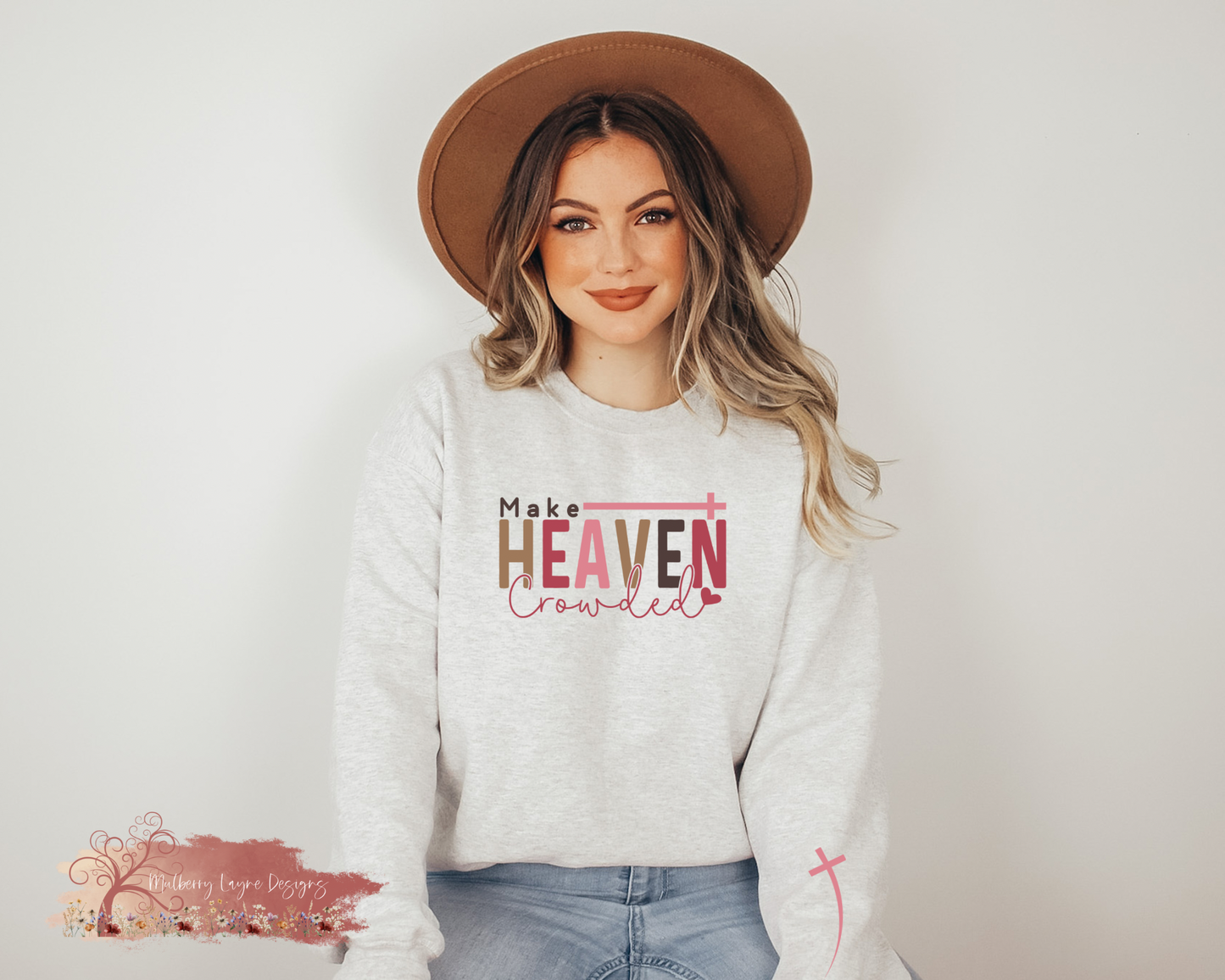 Make Heaven Crowded Sweatshirt With Sleeve Design