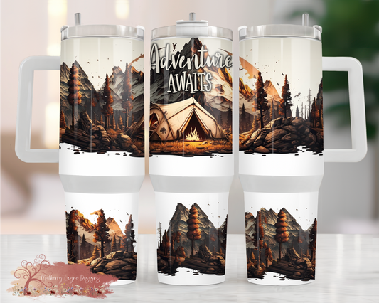 Camping Adventure Awaits 40oz Tumbler