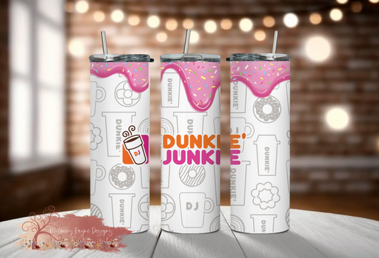 Dunkie Junkie Donut Frosting Skinny Tumbler