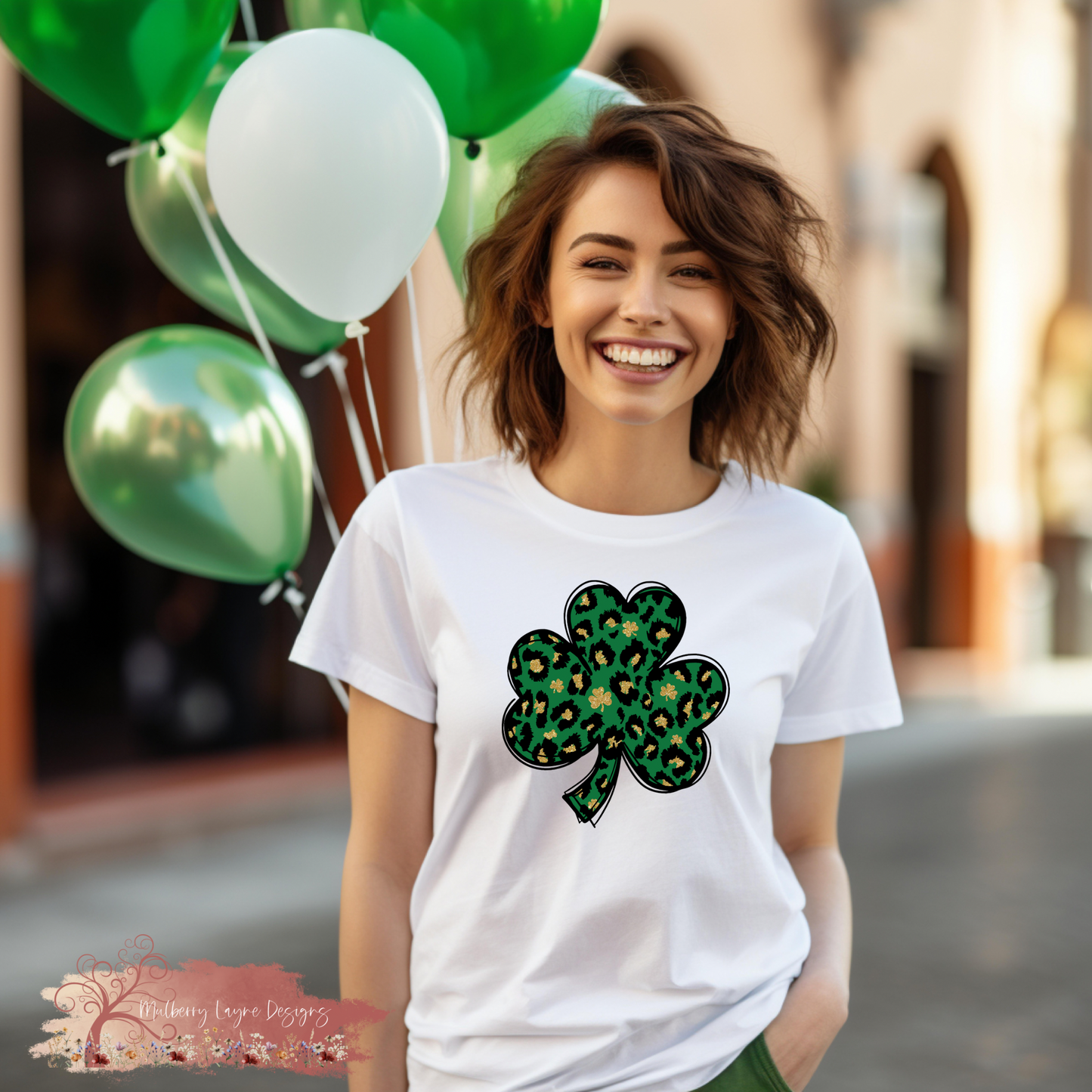 Cheetah & Faux Gold Shamrock Shirt