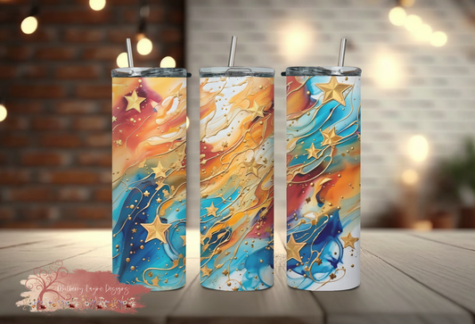 Shooting Stars Skinny Tumbler