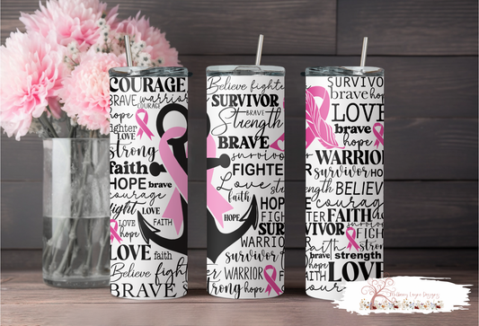 Breast Cancer Awareness Skinny Tumbler