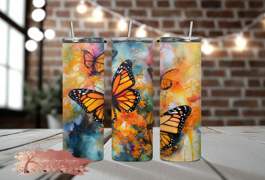 Monarch Butterfly Skinny Tumbler