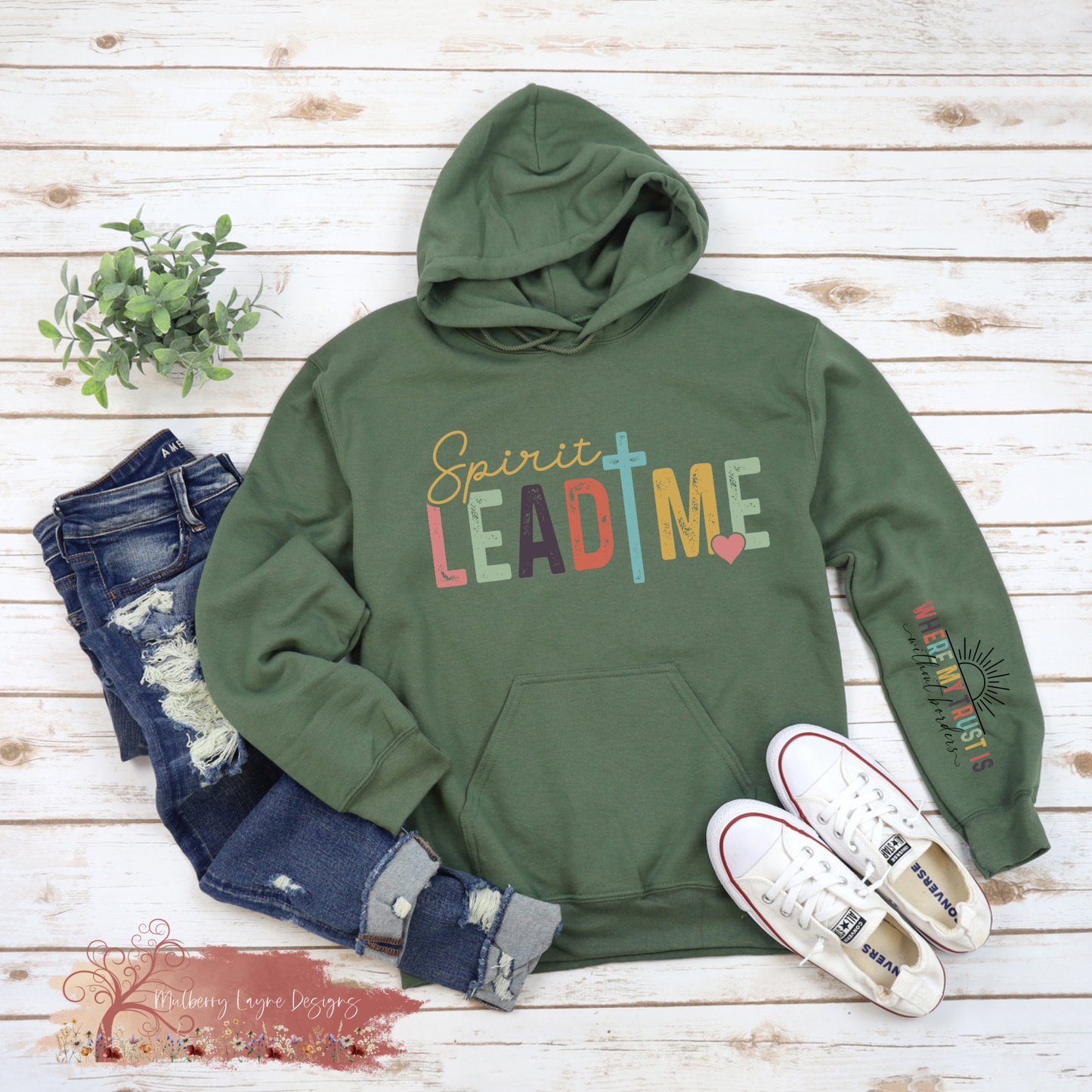 Spirit Lead Me Where My Trust Is Without Borders | Christian Hoodie