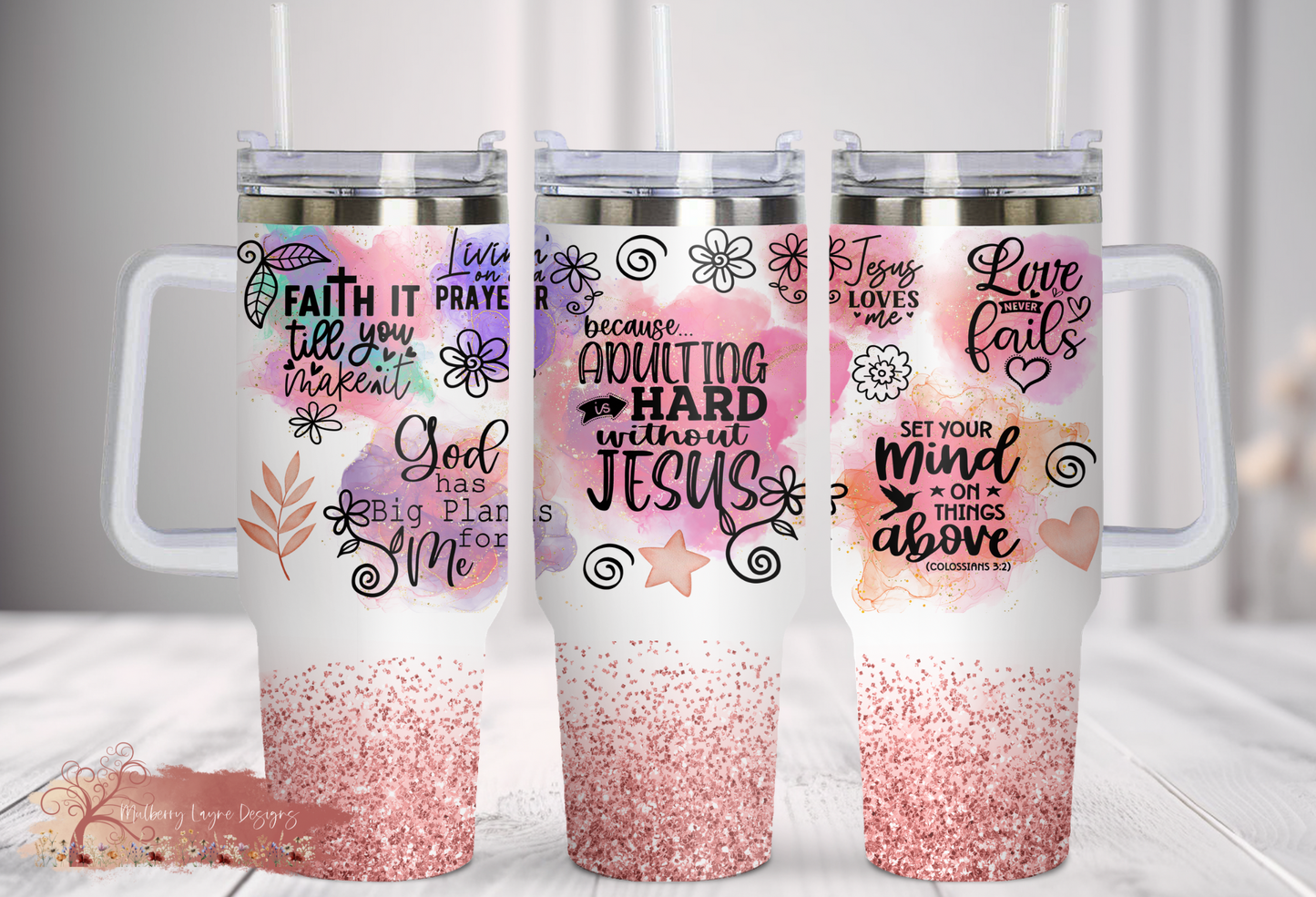 Christian Inspirational 40oz Tumbler