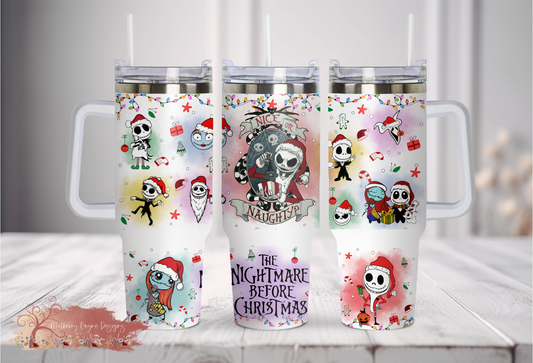 Jack & Sally Christmas 40oz Tumbler