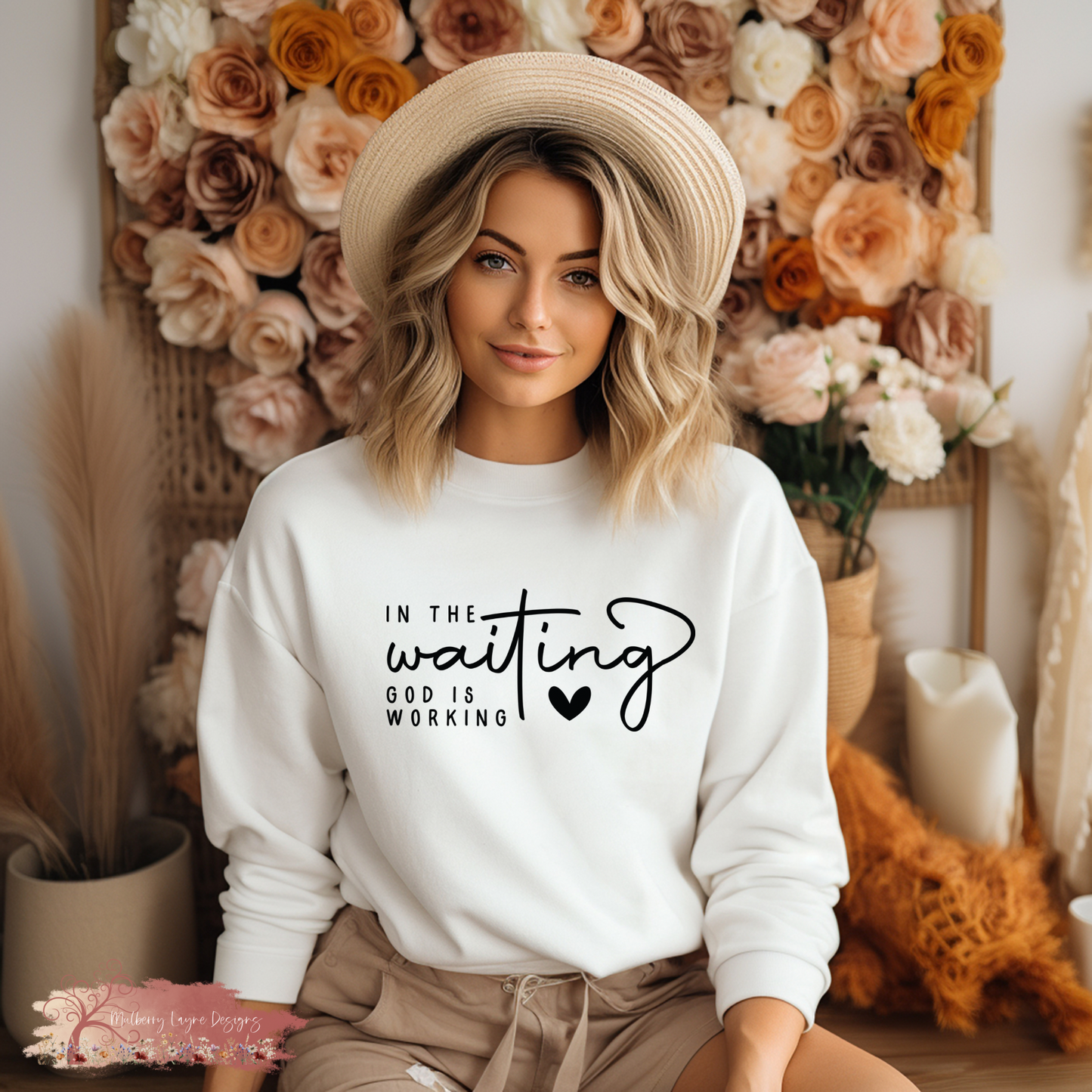 In The Waiting God Is Working |  Christian Sweatshirt