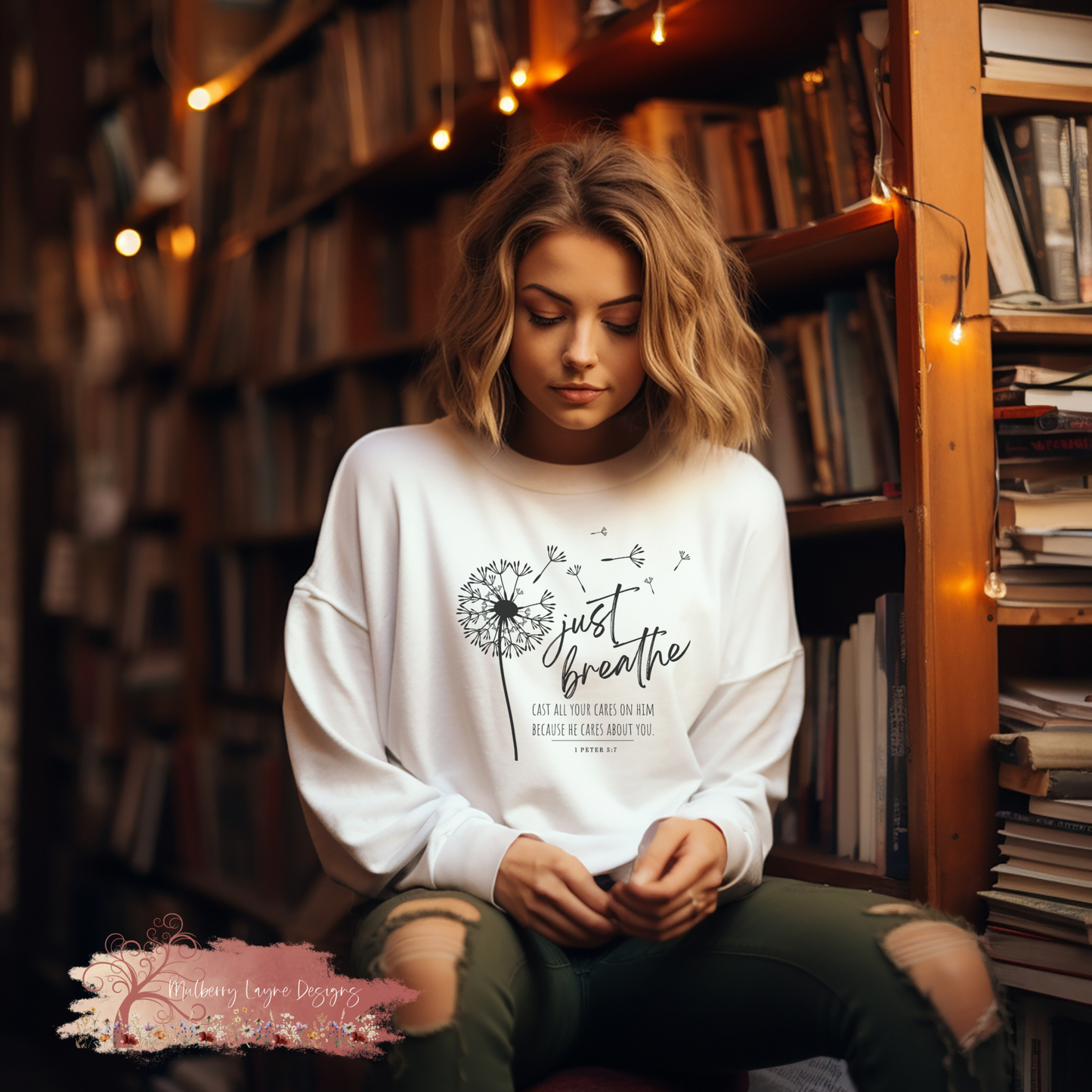 Just Breathe Dandelion Sweatshirt