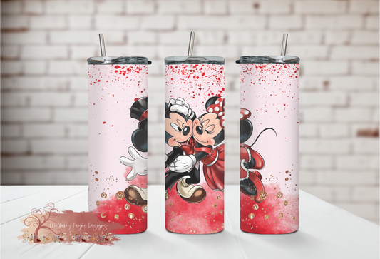 Boy & Girl Mouse Love Skinny Tumbler