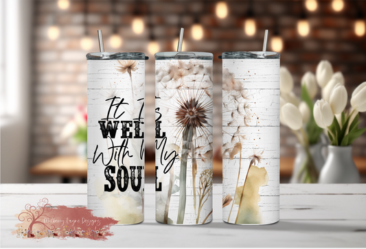 It Is Well With My Soul Skinny Tumbler