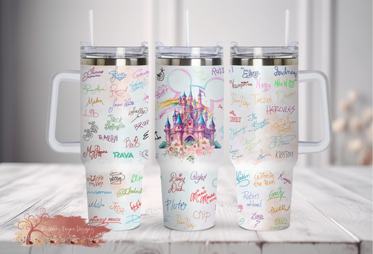 Cartoon Castle With Signatures 40oz Tumbler