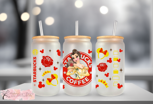 Princess Beauty Frosted Glass Can