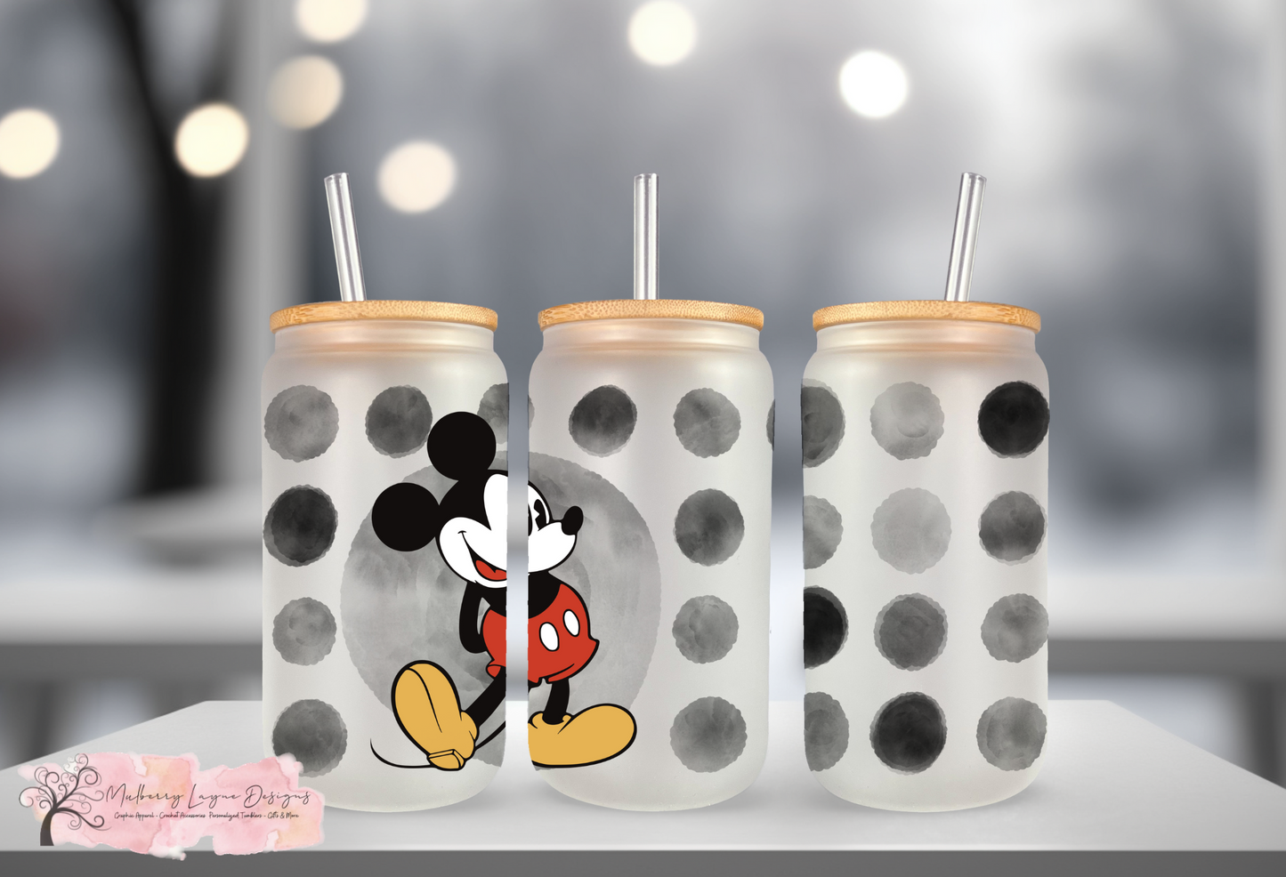 Nostalgic Boy Mouse Frosted Glass | Glass Can