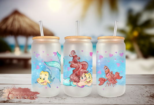 Water Princess Frosted Glass Can