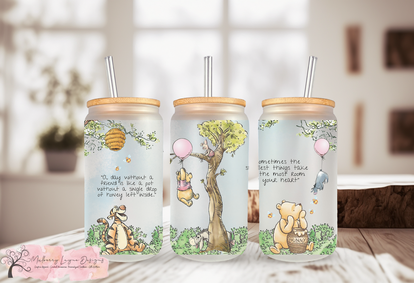 Nostalgic Honey Bear Frosted Glass