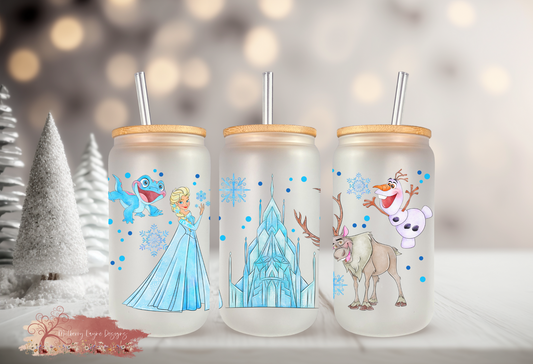 Ice Princess Frosted Glass Can | Glass Can