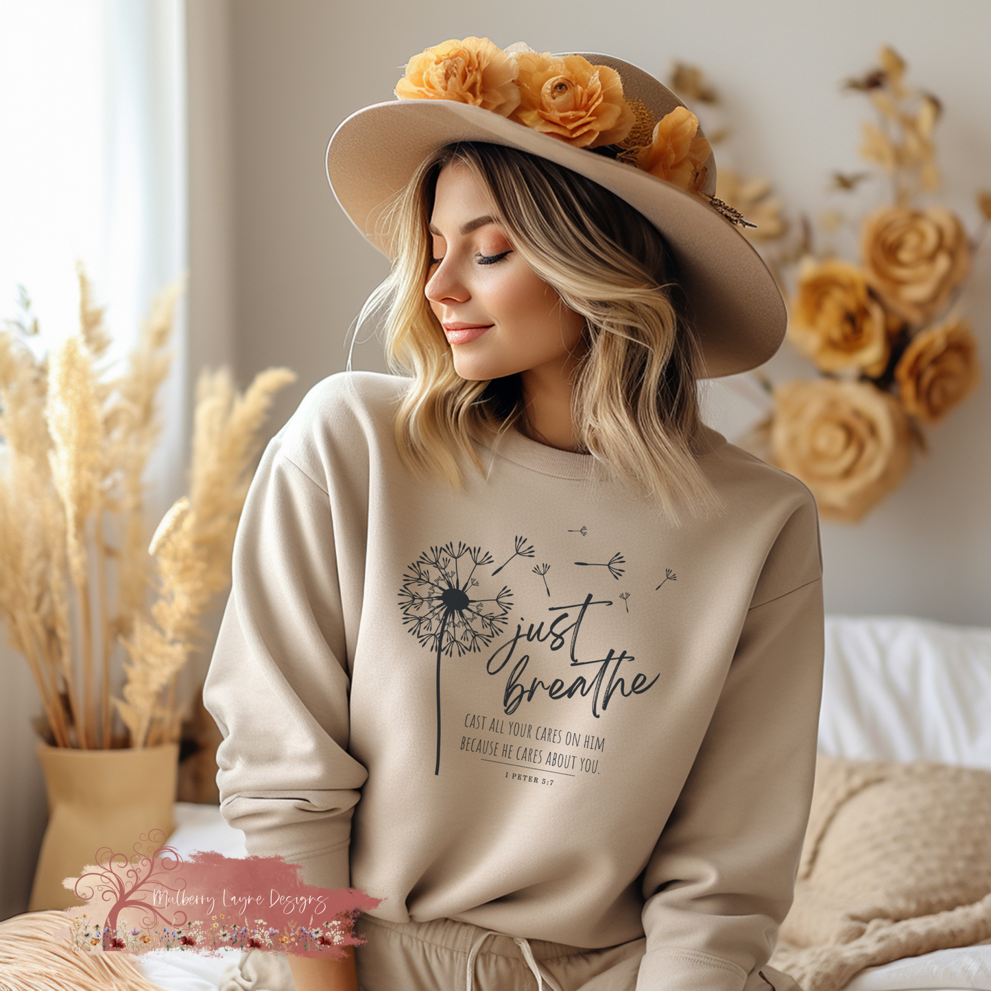 Just Breathe Dandelion Sweatshirt