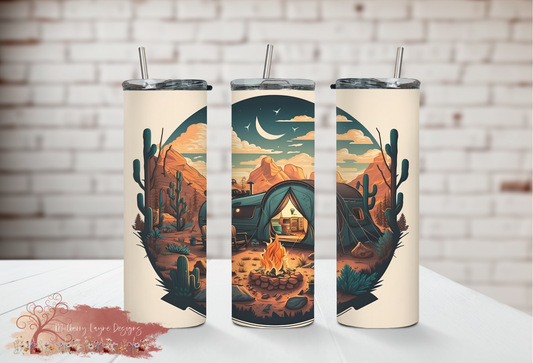 Camping Skinny Tumbler