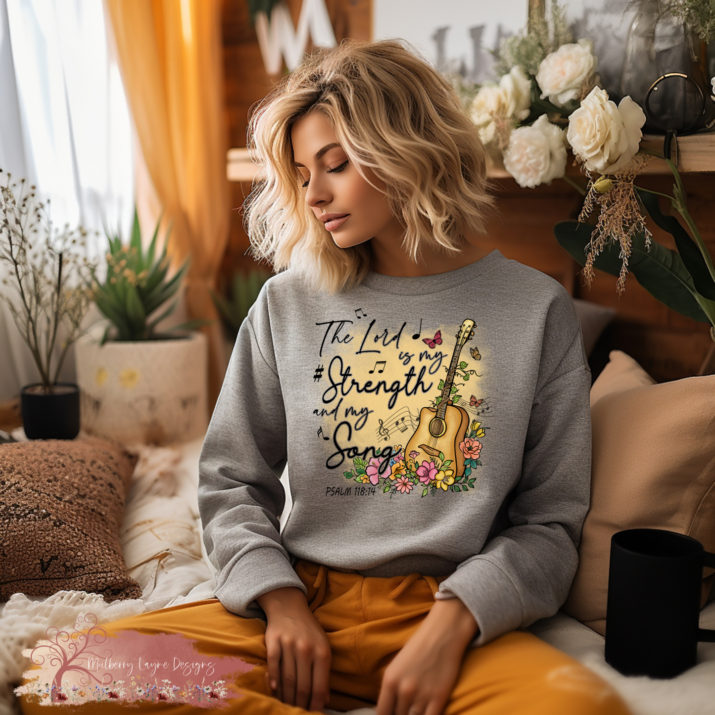 The Lord Is My Strength And My Song | Christian Sweatshirt