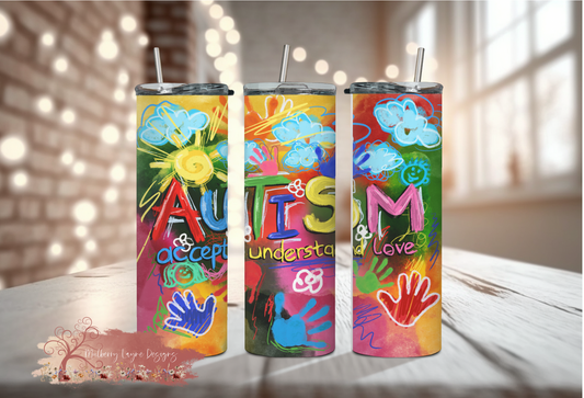 Autism Skinny Tumbler | Accept Understand Love