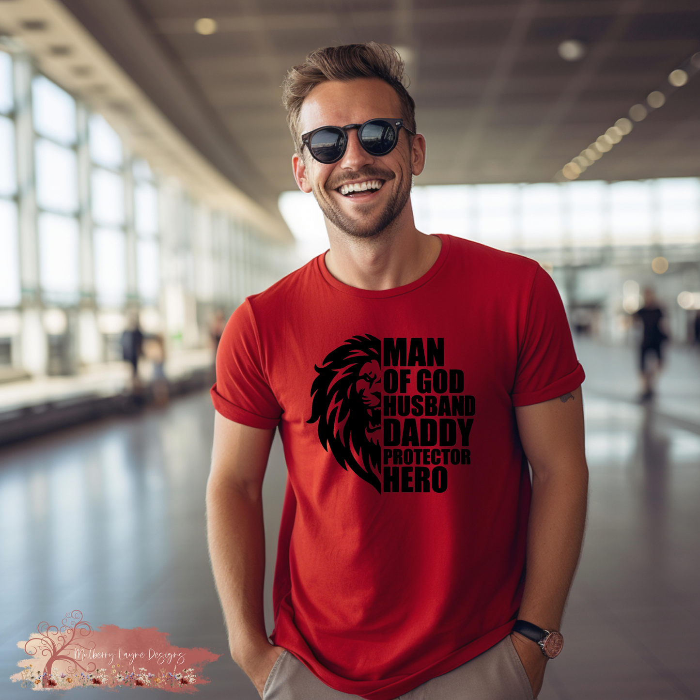 Man Of God Husband Daddy Protector Hero Men’s T-Shirt